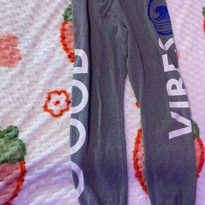 No Boundaries Gray and Blue Joggers Vibes Print